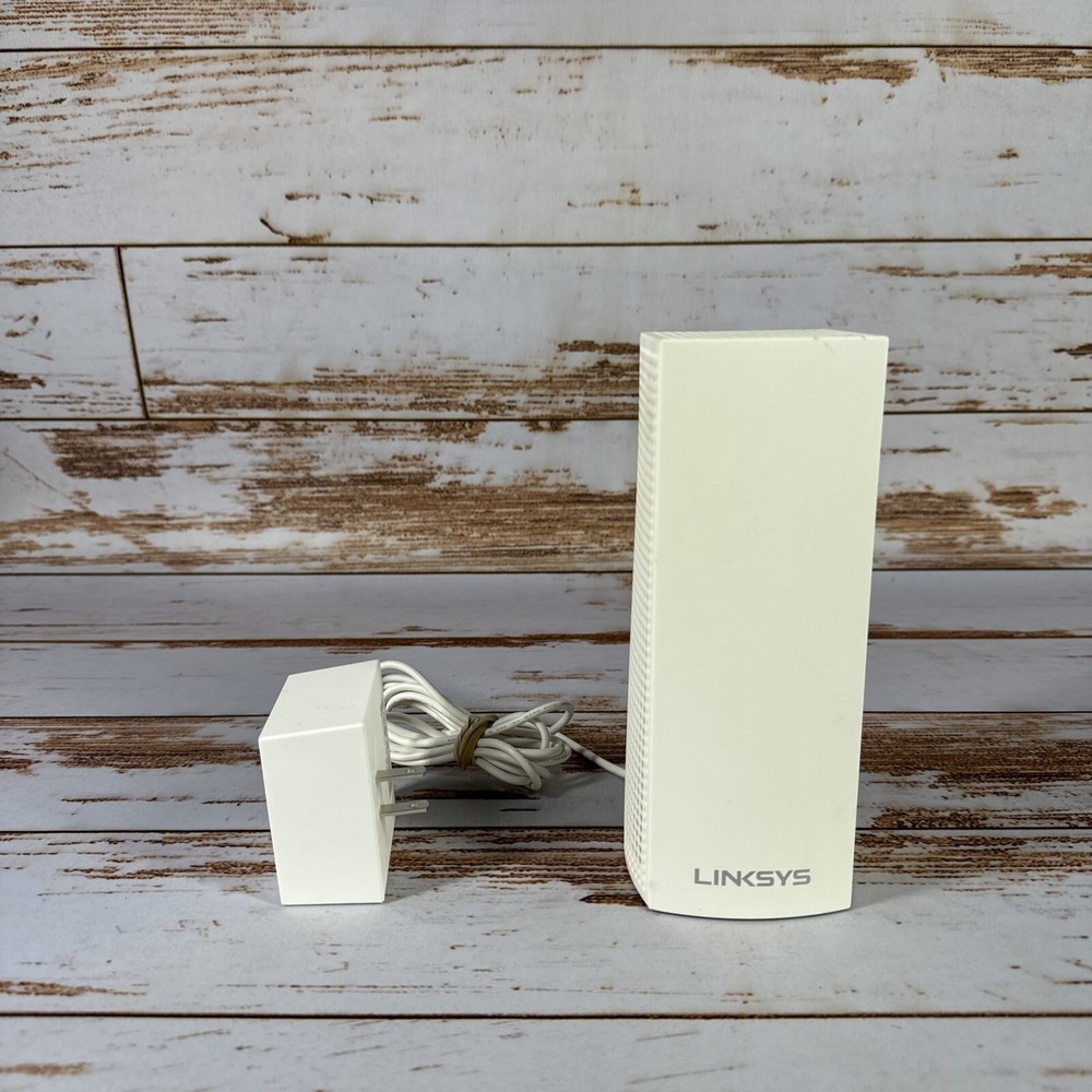 Used Linksys Velop WHW03 V2 Tri-Band Mesh WiFi System White Router Add-On Node
